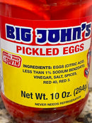 2 JARS Big John's Pickled Eggs 10 oz Jar Snack Bar Food