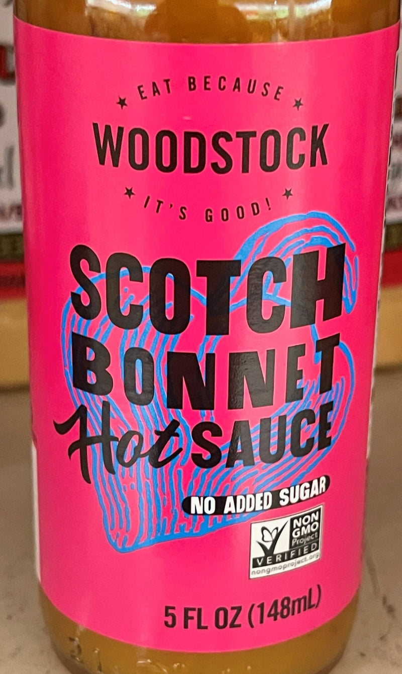 Woodstock Scotch Bonnet Pepper Hot Sauce 5 Oz chili