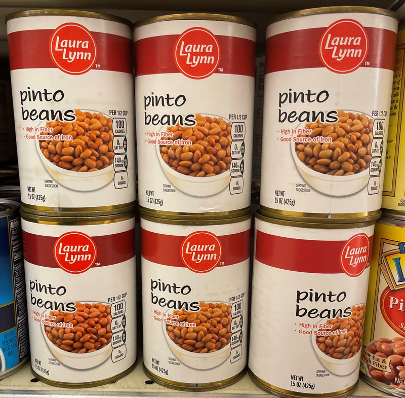 6 CANS Laura Lynn Pinto Beans 15 oz Can Chili Dip Soup Kosher