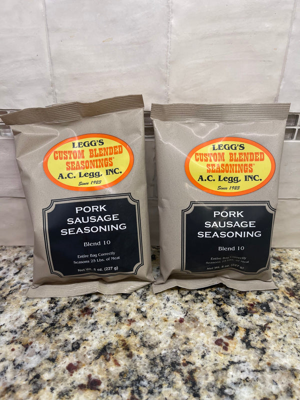 2 BAGS AC Legg’s Old Plantation Pork Sausage Seasoning 8 oz Spice Blend