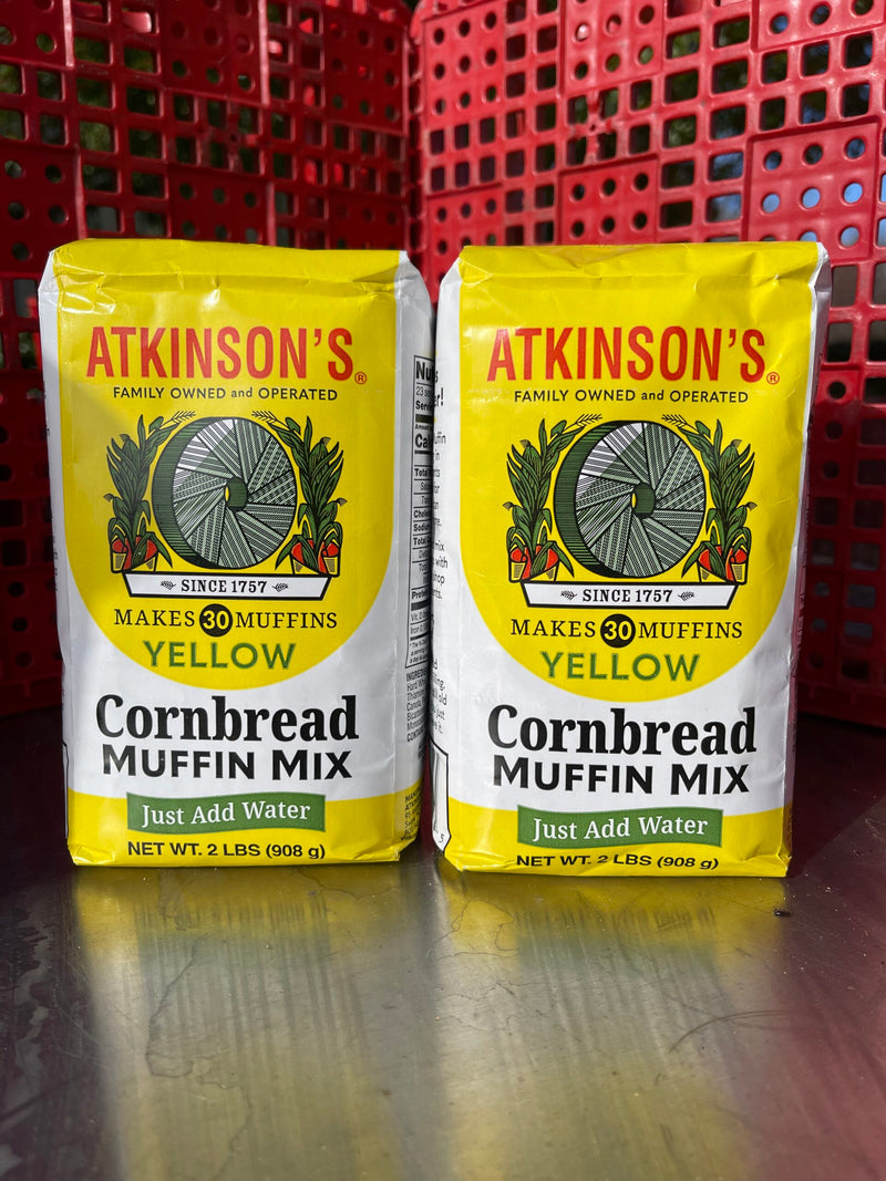 2 BAGS Atkinsons Yellow Cornbread Muffin Mix 2 lb Bag Jiffy Style