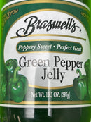 Braswell's Green Pepper Jelly 10.5 oz Jar Leave Jam Preserves Cane Sugar