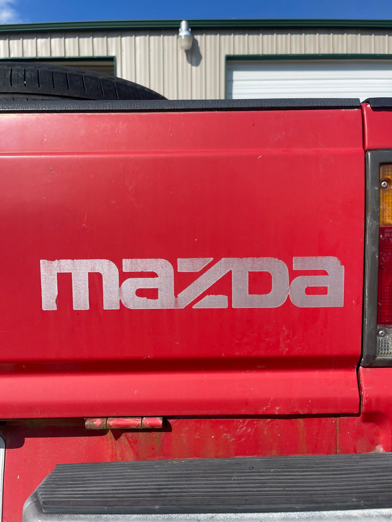 Red Tailgate Sticker Decal for 85-93 Mazda B220 B2600 Pickup Truck Emblem