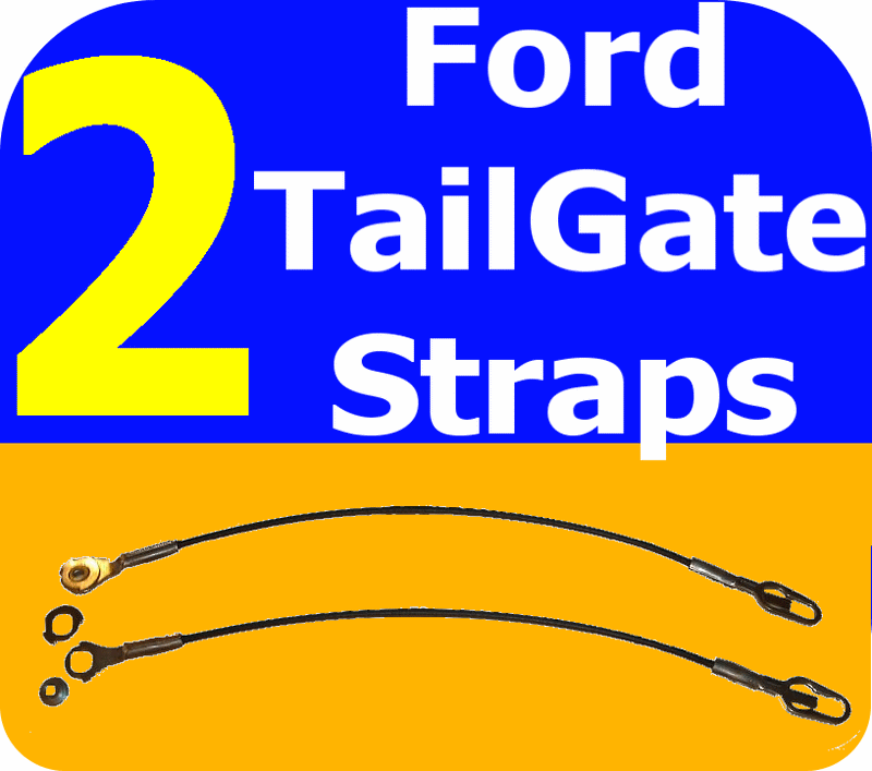 2 Bed Tailgate Hinge Straps Cables Ford F150 F250 F350 Pickup Truck F-150 F-250-6289