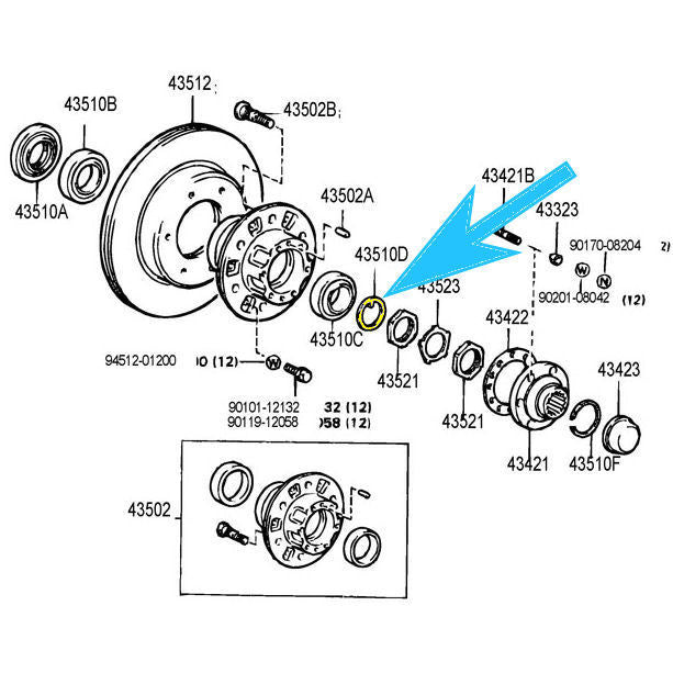 Bearing Claw Washer Toyota Land Cruiser Pickup Truck 4Runner-0