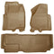 TAN 2012-2015 Ford F250 350 Crew Cab Floor Mats Black Husky Liners WeatherBEATER-0