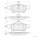 New Rear Brake Pad Set for Mercedes-Benz E, S, SL