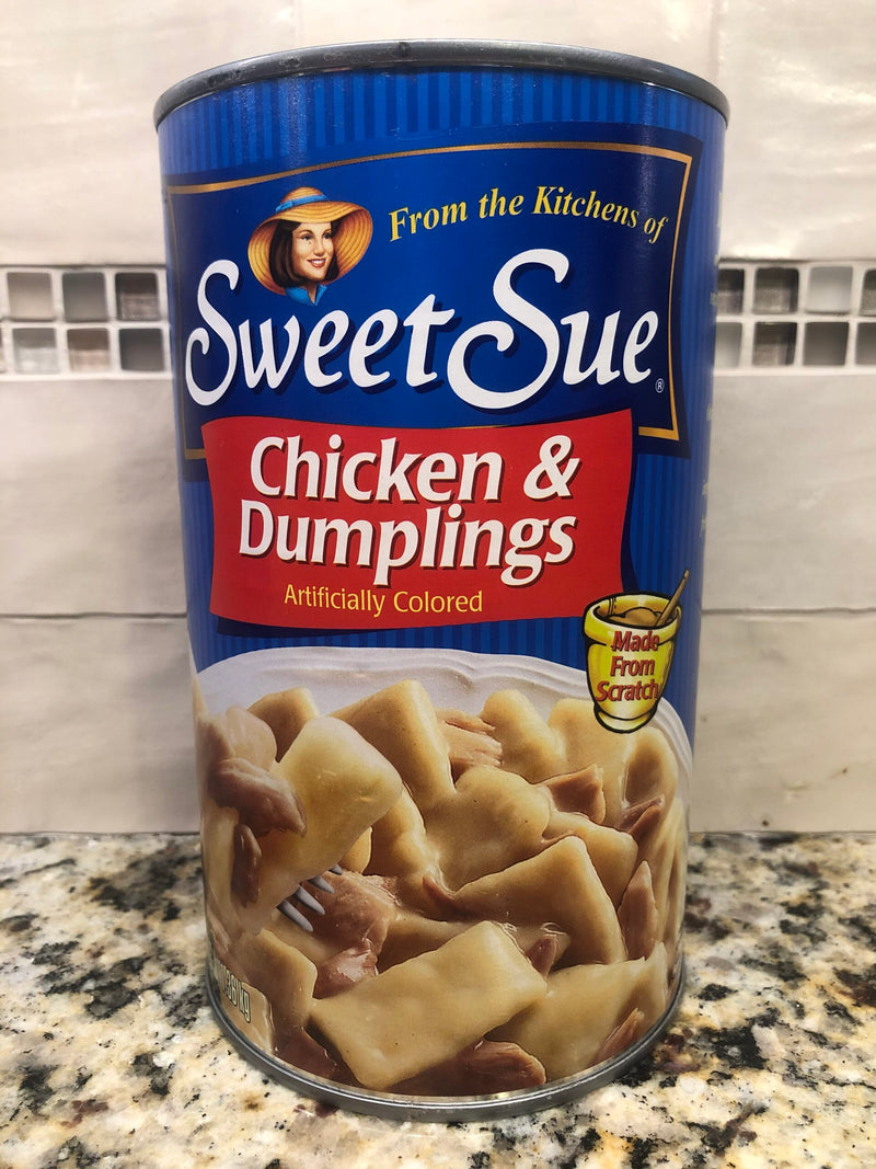 3 CANS Sweet Sue Chicken & Dumplings 48 oz can Biscuit Pastry Stew 9 LBS!