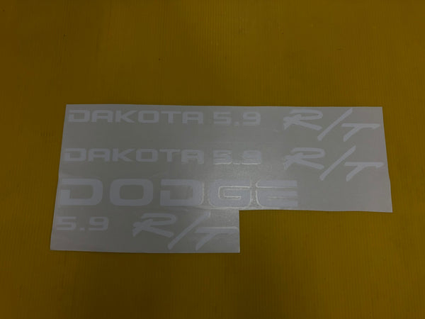 Dodge Dakota 5.9 White Sticker Decal Kit