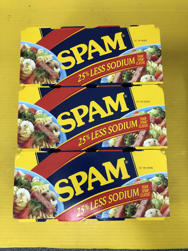 12 CANS Spam 25% Less Sodium 12 oz. cans Treet Lunch Meat FREE SHIP