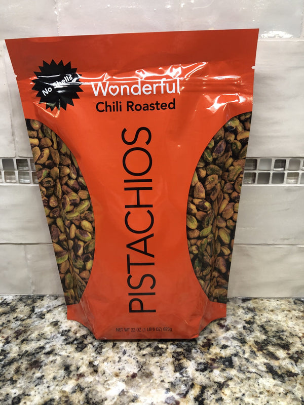 Wonderful Chili Roasted Pistachios 22 oz Bag Nuts Spicy Garlic Snack