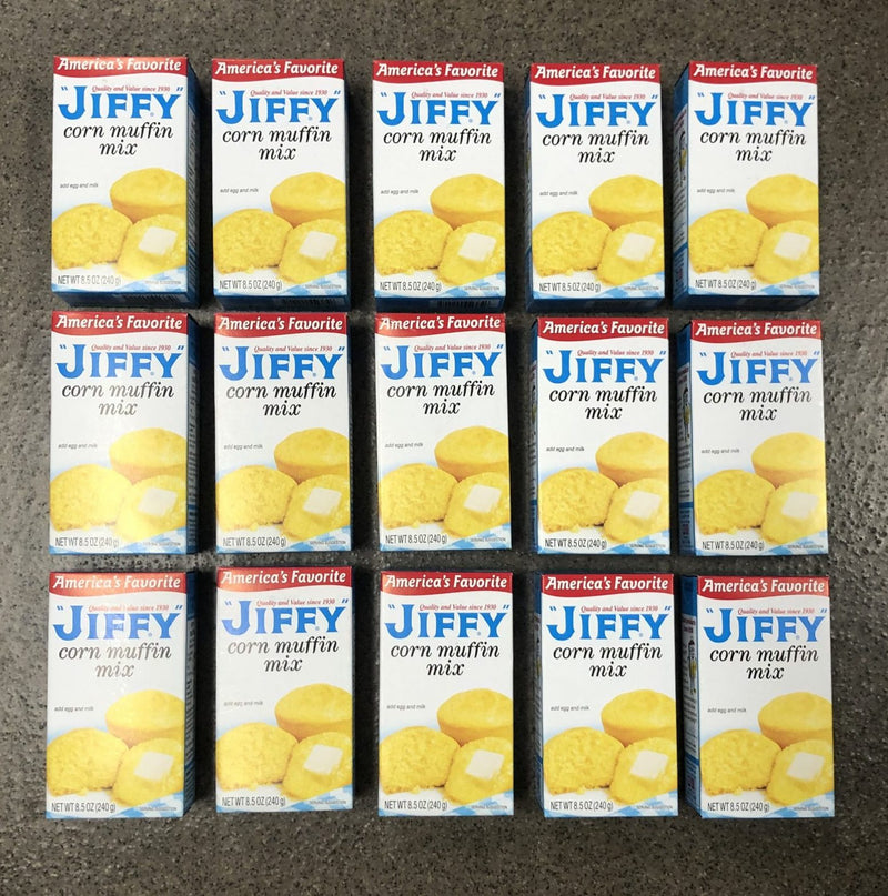 15 Boxes America's Favorite Jiffy Corn Muffin Mix 8.5 Oz Cornbread Fritters FREE SHIP