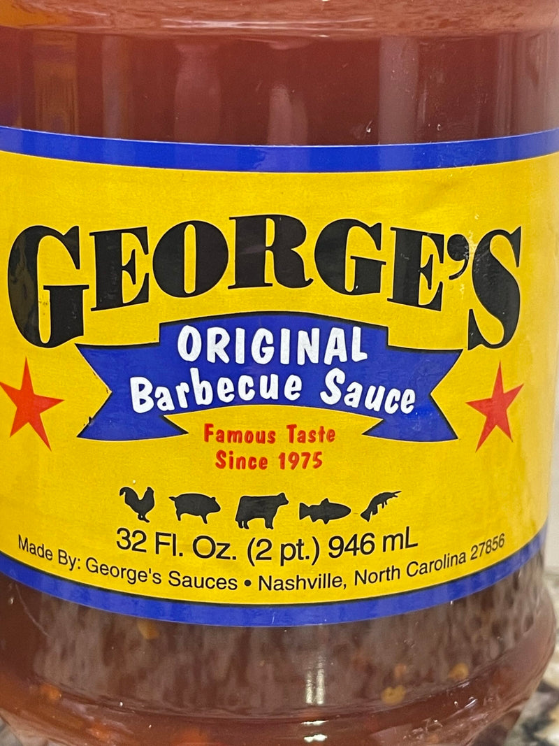 6 BIG Bottles George's Original Barbecue Sauce 32 oz BBQ Marinade Pork Dip