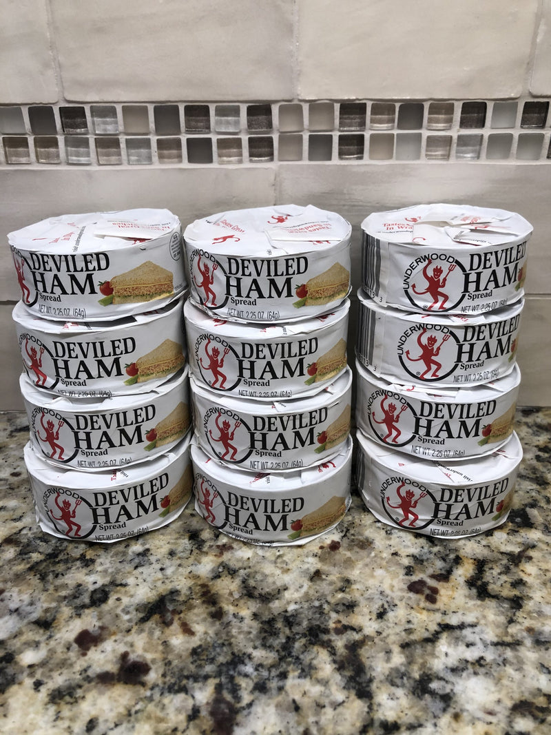 12 CANS Underwood Deviled Ham Spread 2.25 oz. Can Sandwich Egg FREE SHIP