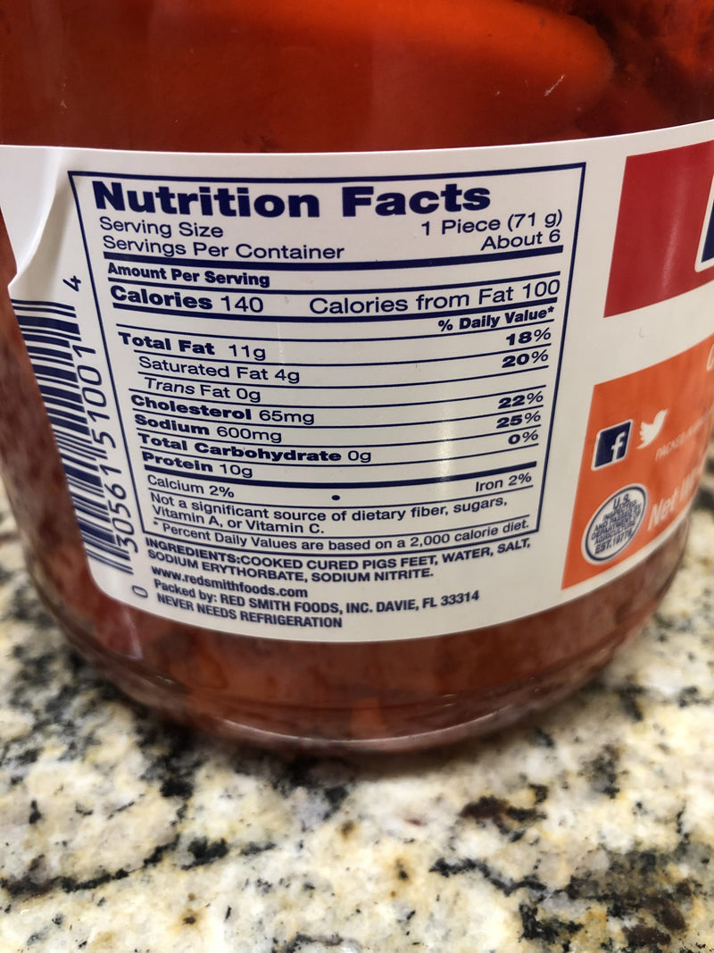 1/2 Gallon Jar Big John's Pickled Pig's Feet like Sausage Wieners 2.5 lbs 40 oz.