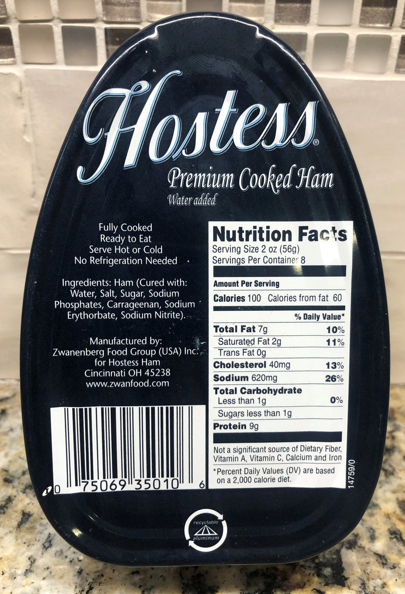 12 Hostess Premium Cooked Canned Ham 16oz (1LB) dak picnic ONE DOZEN FREE SHIP