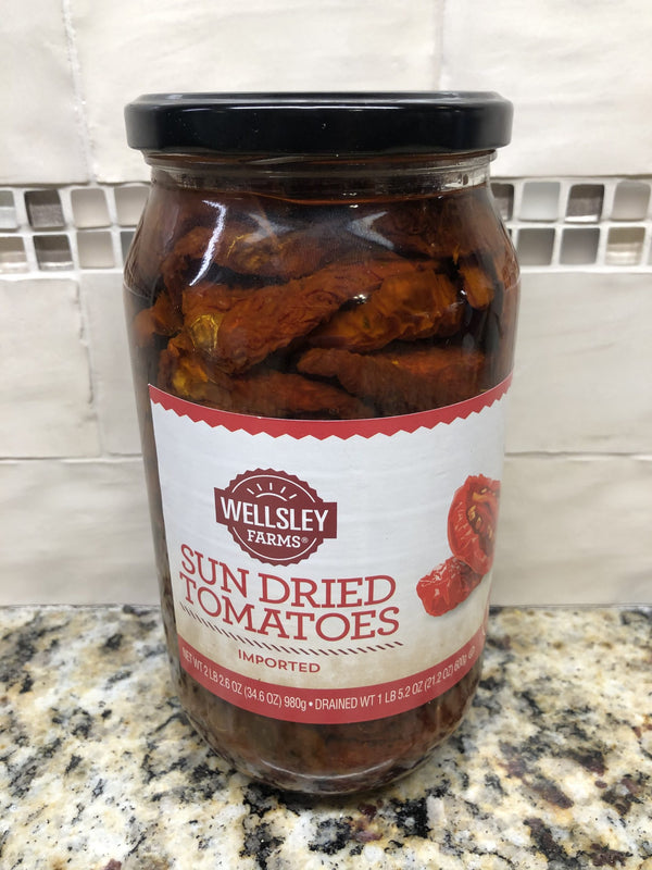 Wellsley Farms Sun Dried Tomatoes 34.6 oz Jar salads pasta