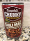 4 Campbell's CHUNKY Chili Mac Soup 18.8 oz Cans beef bean macaroni tomato