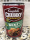 12 Campbell's CHUNKY HR Beef with Country Vegetables Soup 18.8 oz Cans FREE SHIP