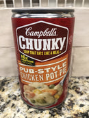 4 Campbell's CHUNKY Pub Style Chicken Pot Pie Soup 18.8 oz Cans FREE SHIP