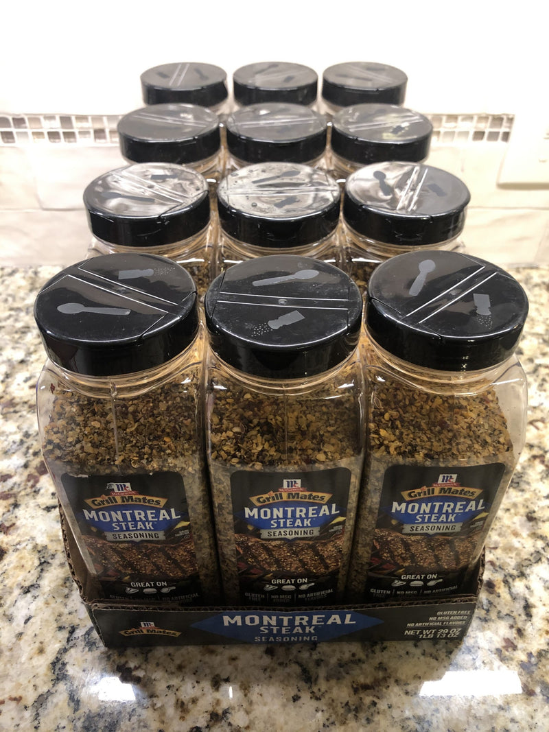 12 JARS McCormick Grill Mates Montreal Steak Seasoning 29 oz Ribeye Sirloin