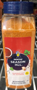 2 JARS Morton Season-All Seasoned Salt 35 oz pepper paprika