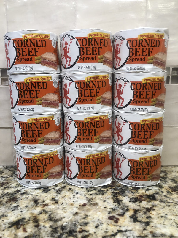 12 CANS Underwood Corned Beef Spread 4.25 oz Can Reuben Sandwich