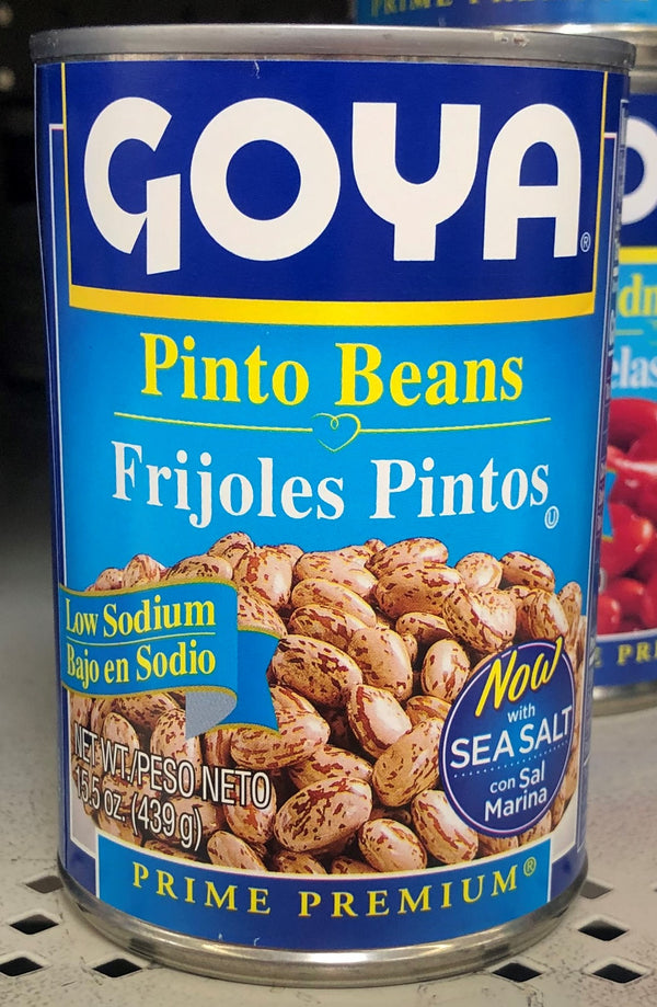 GOYA Pinto Beans 15.5 oz Can Frijoles Pintos Refried rice soup