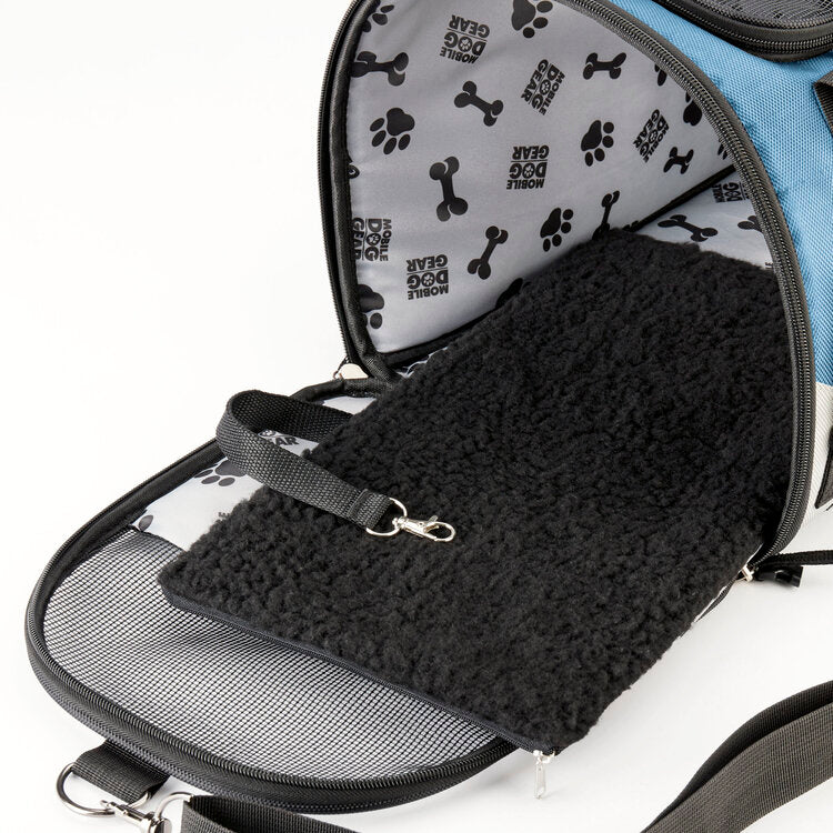 BLUE Mobile Dog Gear Pet Carrier PLUS  Tote with Lined Food Puppy