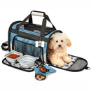 BLUE Mobile Dog Gear Pet Carrier PLUS  Tote with Lined Food Puppy