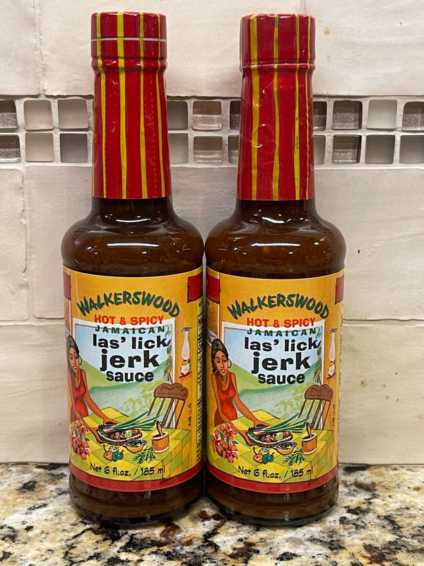 2 BOTTLES Walkerswood Las’ Lick Jerk Sauce 6 oz Jamaican Marinade