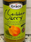 2 BOTTLES Grace Caribbean Curry Scotch Bonnet Hot Pepper Sauce 4.8 oz Jamaican