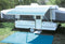 13 ft Campout Bag Awning in Teal Blue Denim Stripes for Pop Up Camper Trailer-21048