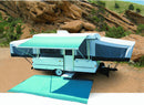 12 ft Campout Bag Awning in Ocean Blue Denim Stripes for Pop Up Camper Trailer-21039