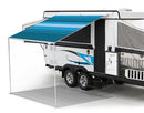 12 ft Campout Bag Awning in Ocean Blue Denim Stripes for Pop Up Camper Trailer-0