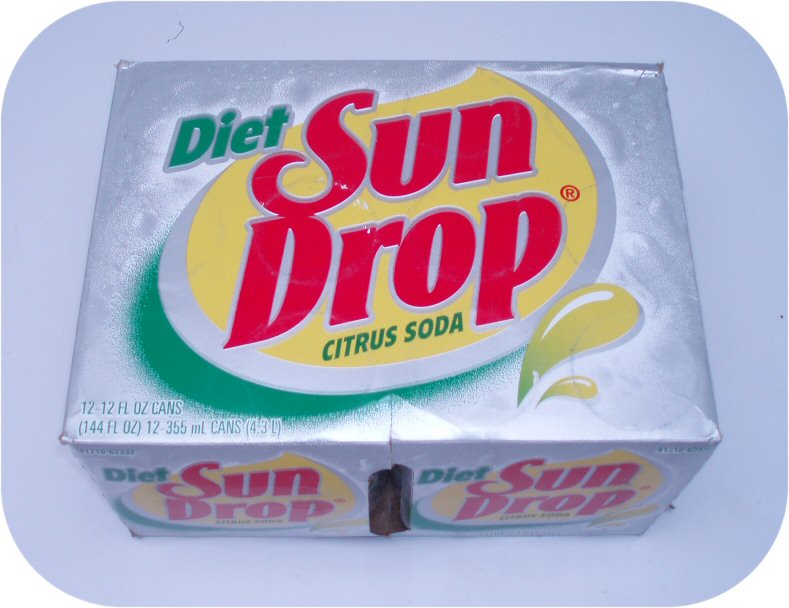 12 pack of DIET SUN DROP Cans cola pop drink SUNDROP Soda-0