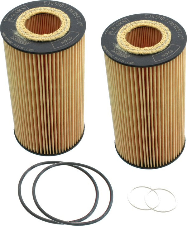 2 Oil Filters Audi A6 A8 Allroad Quattro S4 Volkswagen Phaeton Engine-0