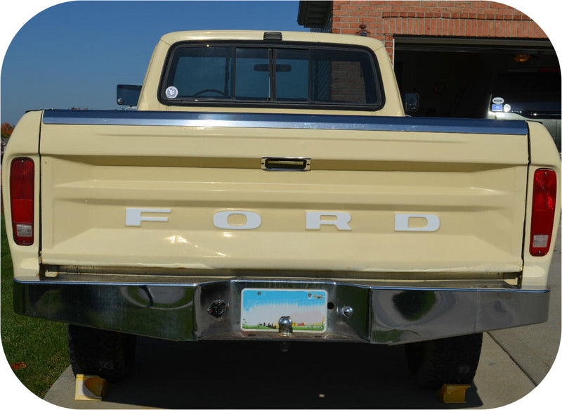 WHITE 72-79 Ford Pickup Truck Fleetside Ranger Tailgate Vinyl Letters Decal Rear-21285