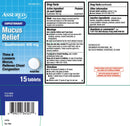 6 Bottles Mucus Relief Expectorant 15 ct caplets Guaifenesin 400 mg