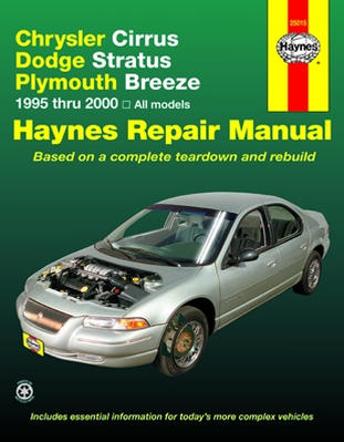 Repair Manual Book Dodge Stratus Plymouth Breeze Cirrus-0