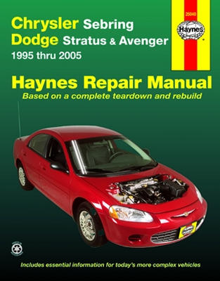 Repair Manual Book Dodge Stratus Avenger Sebring 95-05-0