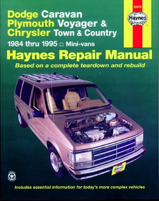 Repair Manual Book Dodge Caravan, Plymouth Voyager T/C-0