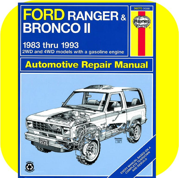 Repair Manual Book Ford Ranger Pickup Truck Bronco II-0