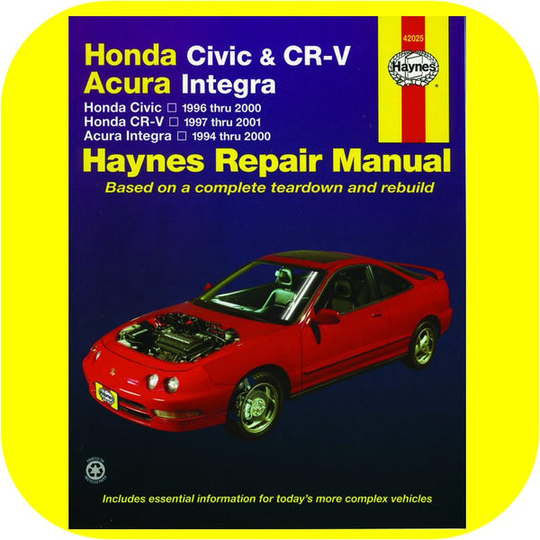 Repair Manual Book Acura Integra Honda Civic CRV CR-V-0