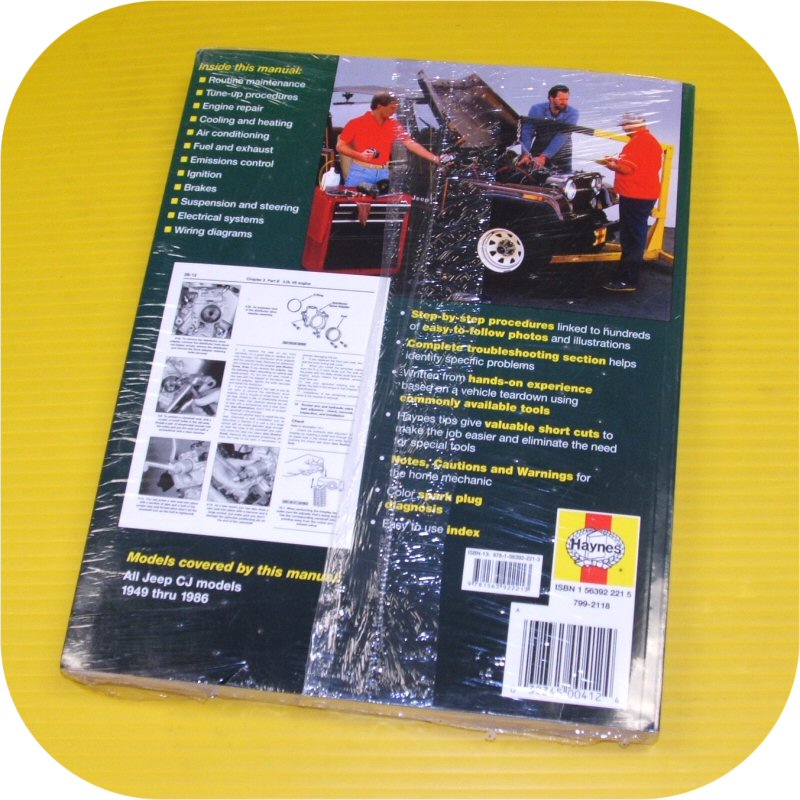 Repair Top Shop Manual Book Jeep CJ5 CJ7 CJ8 Scrambler-1309