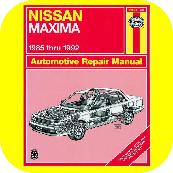 Repair Manual Book for Nissan Maxima 85-92 3.0 V6 GXE SE-0