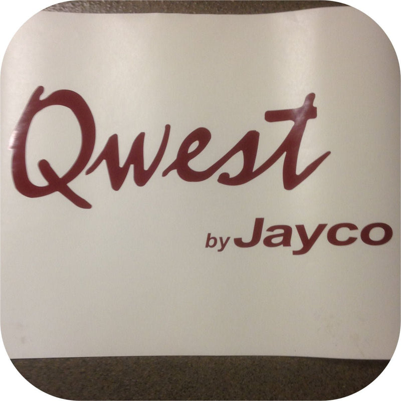 Decals for Jayco Qwest Camper Tent Travel Trailer Stickers Pop Up RV DARK RED -3-0