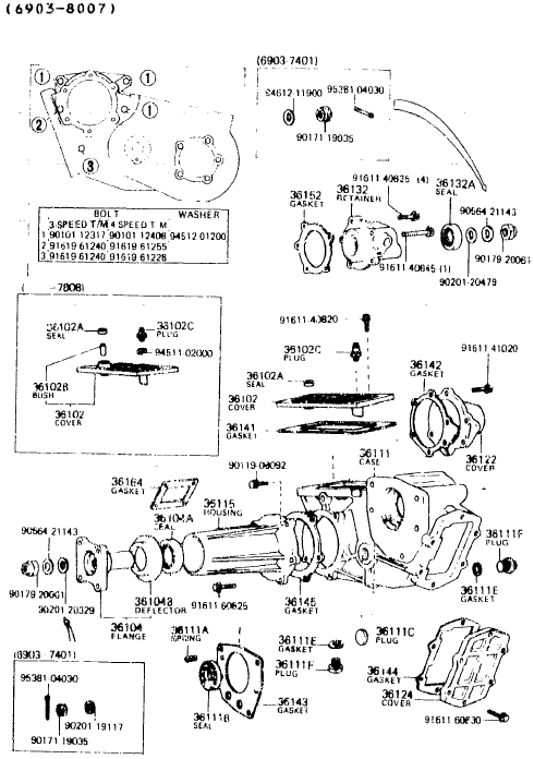 Transfer Case Rebuild Kit Land Cruiser FJ40 FJ55 e-73-1179