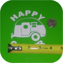 Happy Camper Vinyl Sticker Travel Trailer Shasta Terry Scotty Summerland KZ Can-19458