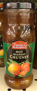 4 Bottles Crosse & Blackwell Hot Mango Chutney 9 oz Jelly